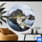 Aluminiumbild Gebürstet Fruehling In Norwegen Rund Produktvorschau mit dem Bild Frühling in Norwegen im Format Rund.