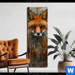 Aluminiumbild Gebürstet Fuchs Grunge Stil Schmal Produktvorschau mit dem Bild Fuchs - Grunge Stil im Format Schmal.