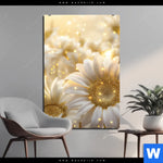 Aluminiumbild Gebürstet Funkelnde Blumen In Gold Hochformat Produktvorschau mit dem Bild Funkelnde Blumen in Gold im Format Hochformat.