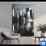 Aluminiumbild Gebürstet Futuristische Skyline Hochformat Produktvorschau mit dem Bild Futuristische Skyline im Format Hochformat.