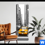 Aluminiumbild Gebürstet Gelbe Taxis New York Schmal Produktvorschau mit dem Bild Gelbe Taxis New York im Format Schmal.