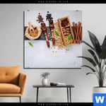 Aluminiumbild Gebürstet Geroestete Kaffeebohnen No 1 Quadrat Produktvorschau mit dem Bild Geröstete Kaffeebohnen No.1 im Format Quadrat.