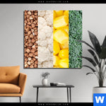 Aluminiumbild Gebürstet Gesunde Ernaehrung Quadrat Produktvorschau mit dem Bild Gesunde Ernährung im Format Quadrat.