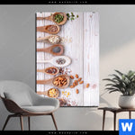 Aluminiumbild Gebürstet Gesunde Vielfalt Aus Loeffeln Hochformat Produktvorschau mit dem Bild Gesunde Vielfalt aus Löffeln im Format Hochformat.