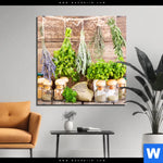 Aluminiumbild Gebürstet Getrocknete Kraeuter Quadrat Produktvorschau mit dem Bild Getrocknete Kräuter im Format Quadrat.