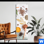 Aluminiumbild Gebürstet Gewuerze Auf Hellem Untergrund Schmal Produktvorschau mit dem Bild Gewürze auf hellem Untergrund im Format Schmal.