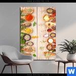 Aluminiumbild Gebürstet Gewuerze Auf Hoelzernen Loeffeln Hochformat Produktvorschau mit dem Bild Gewürze auf hölzernen Löffeln im Format Hochformat.