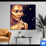 Aluminiumbild Gebürstet Golden Girl Quadrat Produktvorschau mit dem Bild Golden Girl im Format Quadrat.