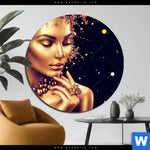 Aluminiumbild Gebürstet Golden Girl Rund Produktvorschau mit dem Bild Golden Girl im Format Rund.