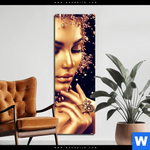 Aluminiumbild Gebürstet Golden Girl Schmal Produktvorschau mit dem Bild Golden Girl im Format Schmal.