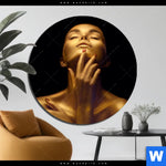 Aluminiumbild Gebürstet Golden Skin Rund Produktvorschau mit dem Bild Golden Skin im Format Rund.