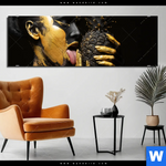 Aluminiumbild Gebürstet Goldenes Ananasmaedchen No 2 Panorama Produktvorschau mit dem Bild Goldenes Ananasmädchen No.2 im Format Panorama.