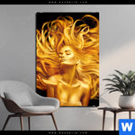 Aluminiumbild Gebürstet Goldenes Haar No 2 Hochformat Produktvorschau mit dem Bild Goldenes Haar No. 2 im Format Hochformat.