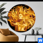 Aluminiumbild Gebürstet Goldenes Haar No 2 Rund Produktvorschau mit dem Bild Goldenes Haar No. 2 im Format Rund.