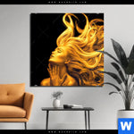 Aluminiumbild Gebürstet Goldenes Haar No 3 Quadrat Produktvorschau mit dem Bild Goldenes Haar No.3 im Format Quadrat.