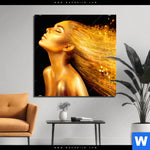 Aluminiumbild Gebürstet Goldenes Haar Quadrat Produktvorschau mit dem Bild Goldenes Haar im Format Quadrat.