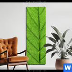 Aluminiumbild Gebürstet Gruene Blattadern Schmal Produktvorschau mit dem Bild Grüne Blattadern im Format Schmal.