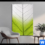 Aluminiumbild Gebürstet Gruenes Blatt Hochformat Produktvorschau mit dem Bild Grünes Blatt im Format Hochformat.