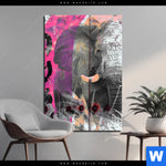 Aluminiumbild Gebürstet Grunge Elefant Hochformat Produktvorschau mit dem Bild Grunge Elefant im Format Hochformat.