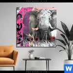 Aluminiumbild Gebürstet Grunge Elefant Quadrat Produktvorschau mit dem Bild Grunge Elefant im Format Quadrat.