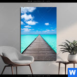 Aluminiumbild Gebürstet Hoelzernes Pier Hochformat Produktvorschau mit dem Bild Hölzernes Pier im Format Hochformat.