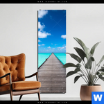 Aluminiumbild Gebürstet Hoelzernes Pier Schmal Produktvorschau mit dem Bild Hölzernes Pier im Format Schmal.