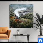 Aluminiumbild Gebürstet Hogwarts Express Quadrat Produktvorschau mit dem Bild Hogwarts-Express im Format Quadrat.