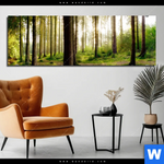 Aluminiumbild Gebürstet Im Tiefen Wald Panorama Produktvorschau mit dem Bild Im tiefen Wald im Format Panorama.