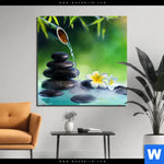 Aluminiumbild Gebürstet Japanischer Brunnen Quadrat Produktvorschau mit dem Bild Japanischer Brunnen im Format Quadrat.