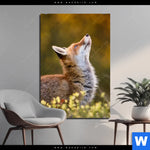Aluminiumbild Gebürstet Junger Fuchs Hochformat Produktvorschau mit dem Bild Junger Fuchs im Format Hochformat.