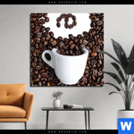 Aluminiumbild Gebürstet Kaffeegenuss Aus Besten Bohnen Quadrat Produktvorschau mit dem Bild Kaffeegenuss aus besten Bohnen im Format Quadrat.