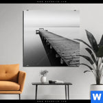 Aluminiumbild Gebürstet Kalter Morgen Am Meer Quadrat Produktvorschau mit dem Bild Kalter Morgen am Meer im Format Quadrat.