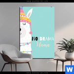 Aluminiumbild Gebürstet Kein Drama Lama Hochformat Produktvorschau mit dem Bild Kein Drama Lama im Format Hochformat.