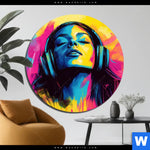 Aluminiumbild Gebürstet Klang Der Farben Rund Produktvorschau mit dem Bild Klang der Farben im Format Rund.