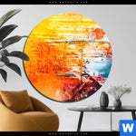 Aluminiumbild Gebürstet Klippe Am Meer Rund Produktvorschau mit dem Bild Klippe am Meer im Format Rund.