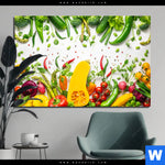 Aluminiumbild Gebürstet Knackiges Frisches Gemuese Querformat Produktvorschau mit dem Bild Knackiges frisches Gemüse im Format Querformat.