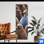 Aluminiumbild Gebürstet Koenigspinguine Schmal Produktvorschau mit dem Bild Königspinguine im Format Schmal.