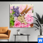 Aluminiumbild Gebürstet Kraeuter Blumen Quadrat Produktvorschau mit dem Bild Kräuter & Blumen im Format Quadrat.