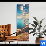 Aluminiumbild Gebürstet Kuestenlandschaft Mit Altem Baum Schmal Produktvorschau mit dem Bild Küstenlandschaft mit altem Baum im Format Schmal.