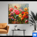 Aluminiumbild Gebürstet Leuchtende Fruehlingsblumen Quadrat Produktvorschau mit dem Bild Leuchtende Frühlingsblumen im Format Quadrat.