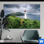 Aluminiumbild Gebürstet Leuchtturm Auf Insel Querformat Produktvorschau mit dem Bild Leuchtturm auf Insel im Format Querformat.