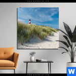 Aluminiumbild Gebürstet Leuchtturm No 1 Quadrat Produktvorschau mit dem Bild Leuchtturm No. 1 im Format Quadrat.