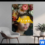 Aluminiumbild Gebürstet Like Florales Portraet Hochformat Produktvorschau mit dem Bild LIKE - Florales Porträt im Format Hochformat.