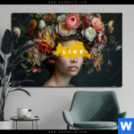 Aluminiumbild Gebürstet Like Florales Portraet Querformat Produktvorschau mit dem Bild LIKE - Florales Porträt im Format Querformat.