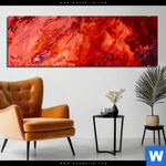 Aluminiumbild Gebürstet Liquid Marmor Rot Panorama Produktvorschau mit dem Bild Liquid Marmor rot im Format Panorama.