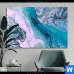 Aluminiumbild Gebürstet Liquid Marmor Tuerkis Flieder Querformat Produktvorschau mit dem Bild Liquid Marmor Türkis Flieder im Format Querformat.
