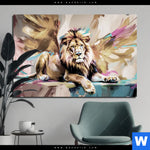 Aluminiumbild Gebürstet Loewe Koenig Der Tiere Querformat Produktvorschau mit dem Bild Löwe - König der Tiere im Format Querformat.