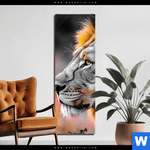 Aluminiumbild Gebürstet Loewe Savannenzauber In Afrika Schmal Produktvorschau mit dem Bild Löwe - Savannenzauber in Afrika im Format Schmal.
