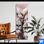 Aluminiumbild Gebürstet Loewen Harmonie In Pastell Schmal Produktvorschau mit dem Bild Löwen - Harmonie in Pastell im Format Schmal.