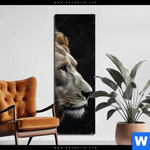 Aluminiumbild Gebürstet Loewen Zweisamkeit Schmal Produktvorschau mit dem Bild Löwen - Zweisamkeit im Format Schmal.